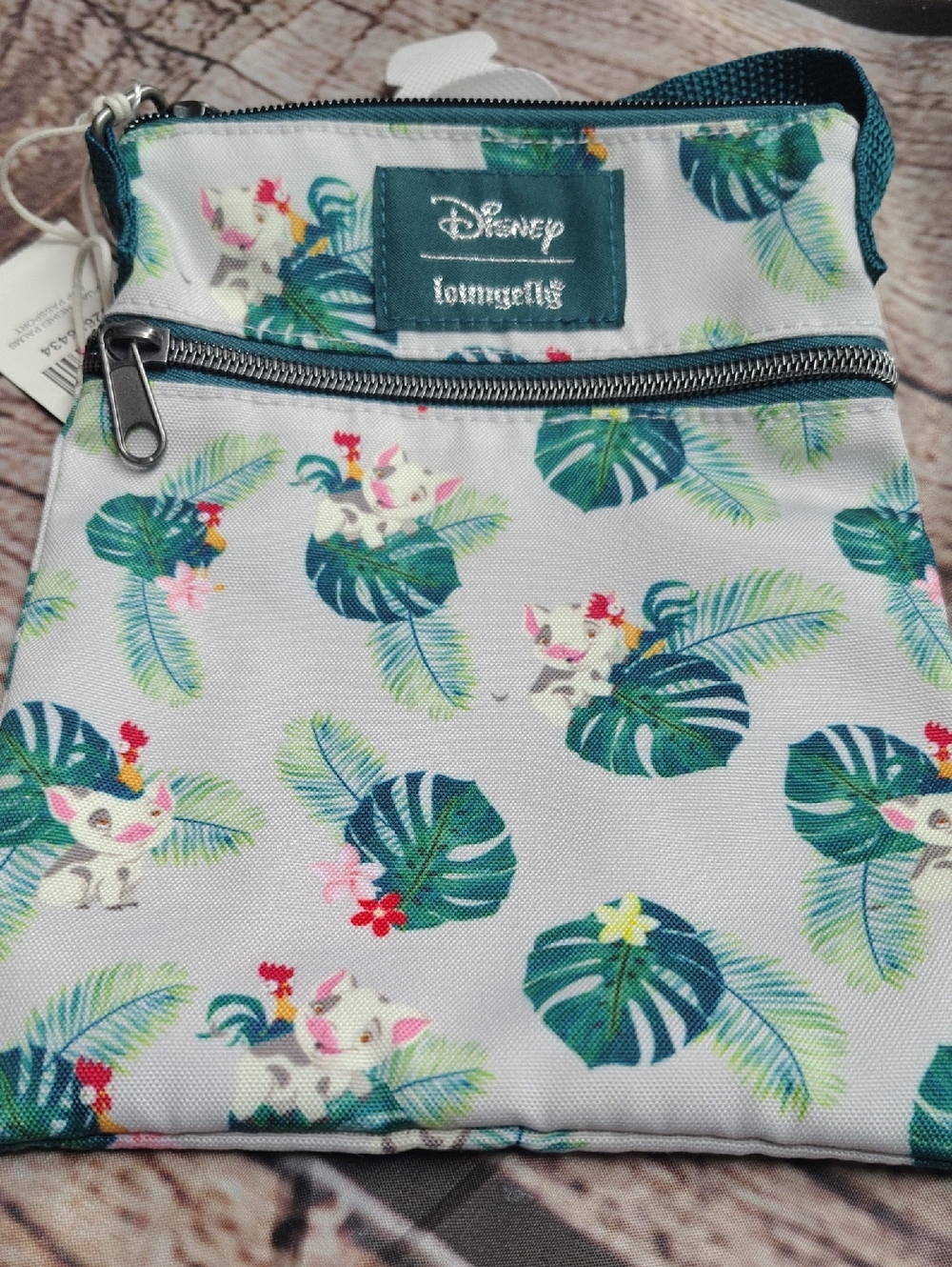 Loungefly Kids Pua Tropical Leaf Crossbody Bag - White & Green
